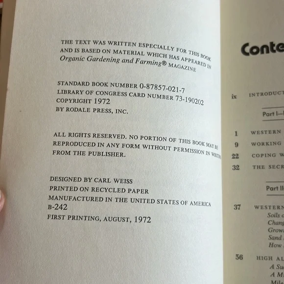 Vintage 70s Western Organic Gardening Book Guide Vegetable Growing 1972 - Picture 5 of 15